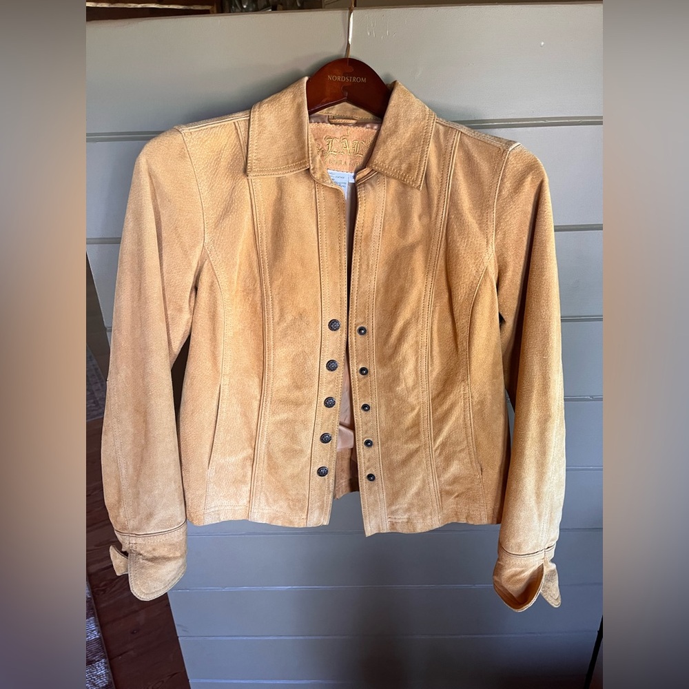 Vintage Yellow Suede Jacket